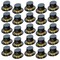 25 Pack Bulk New Year's Eve Gold Legacy Topper Hat black & gold